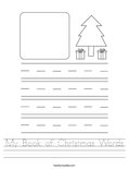 My Book of Christmas Words Worksheet