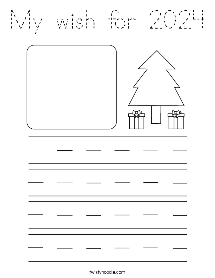 My wish for 2024 Coloring Page