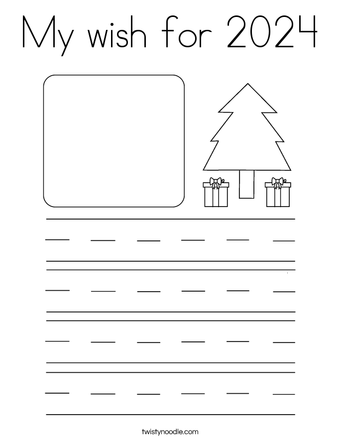 My wish for 2024 Coloring Page