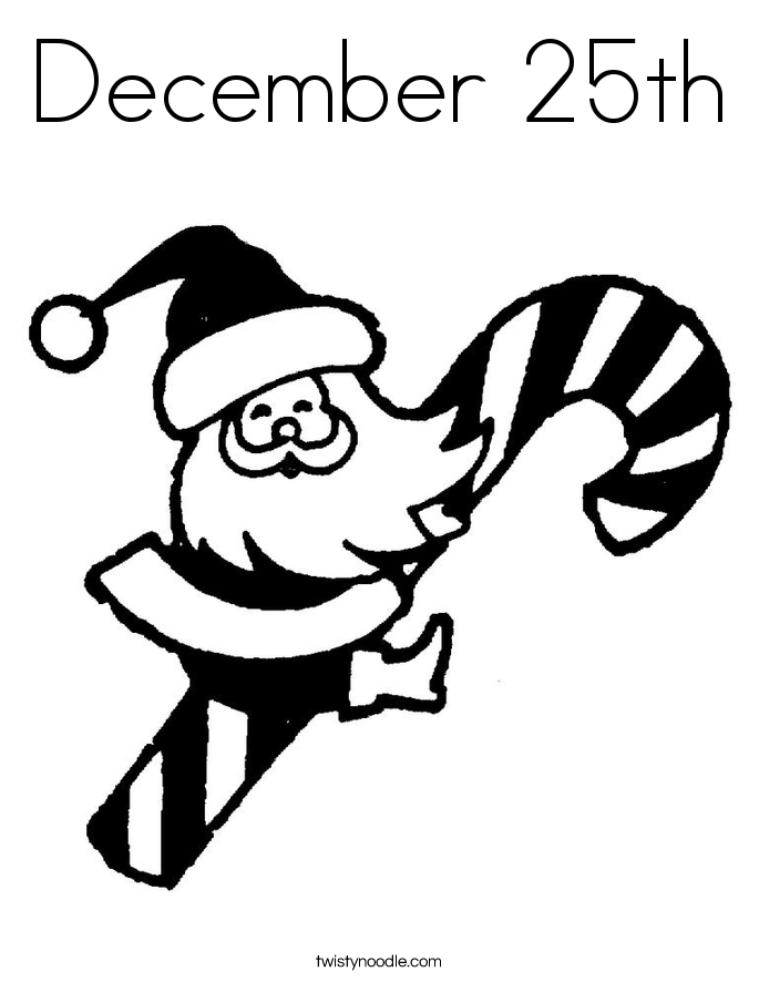 December 25th Coloring Page
