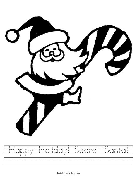 Happy Holiday Secret Santa Worksheet Twisty Noodle Happy Holiday Secret Santa Worksheet Twisty Noodle