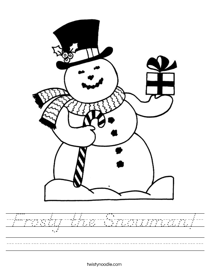 Frosty the Snowman! Worksheet