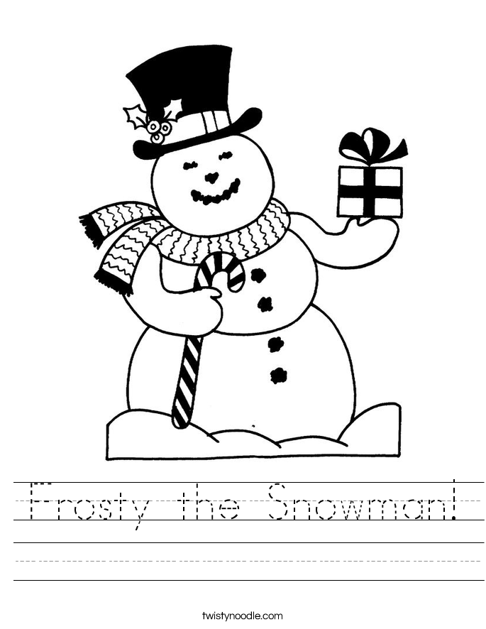 Frosty the Snowman! Worksheet