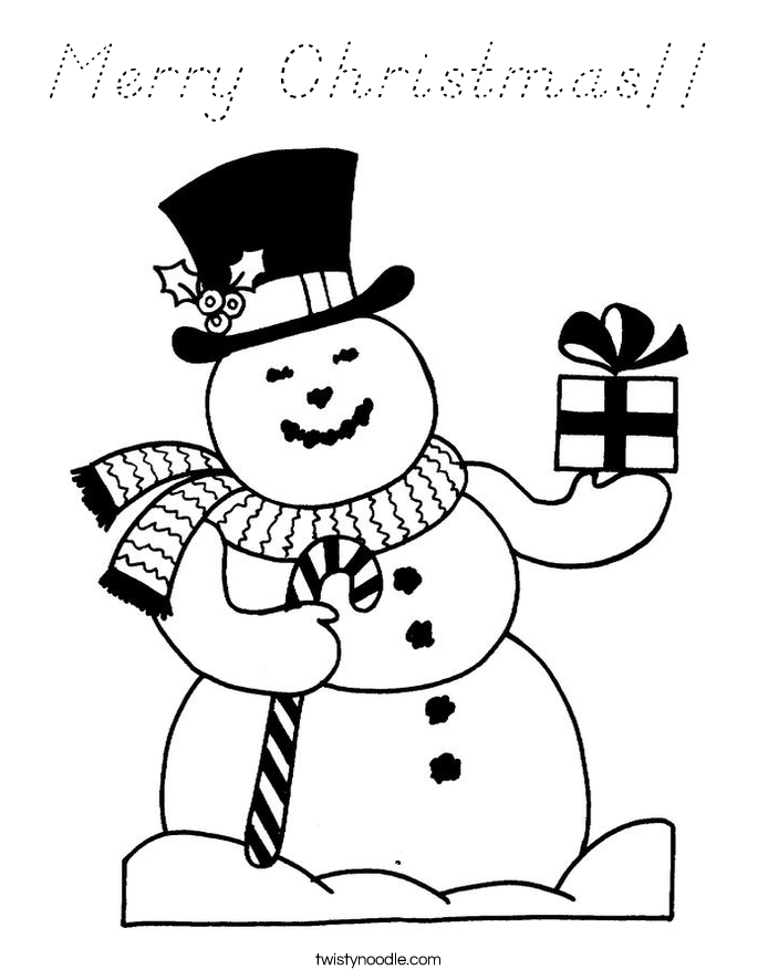 Merry Christmas!! Coloring Page