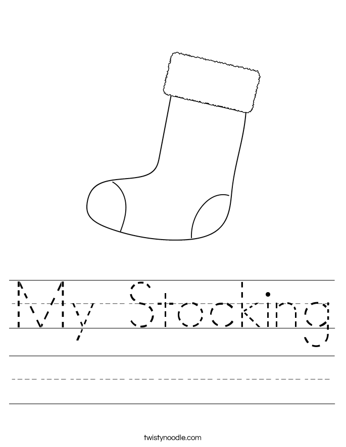 My Stocking Worksheet - Twisty Noodle