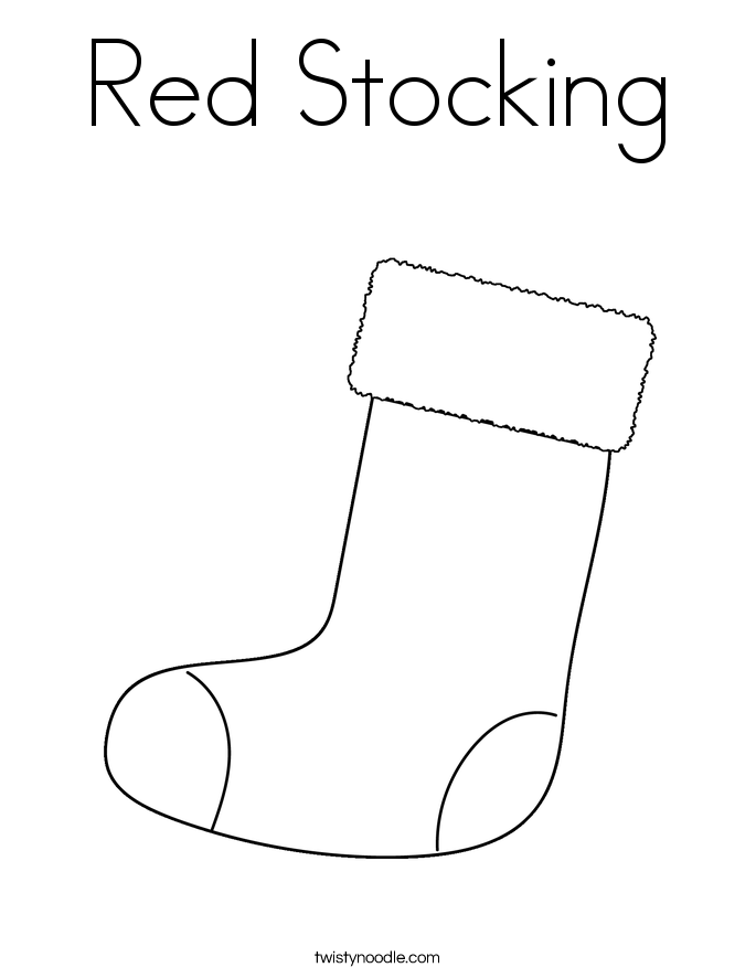 Red Stocking Coloring Page
