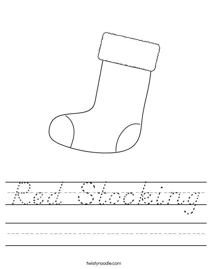 Red Stocking Worksheet