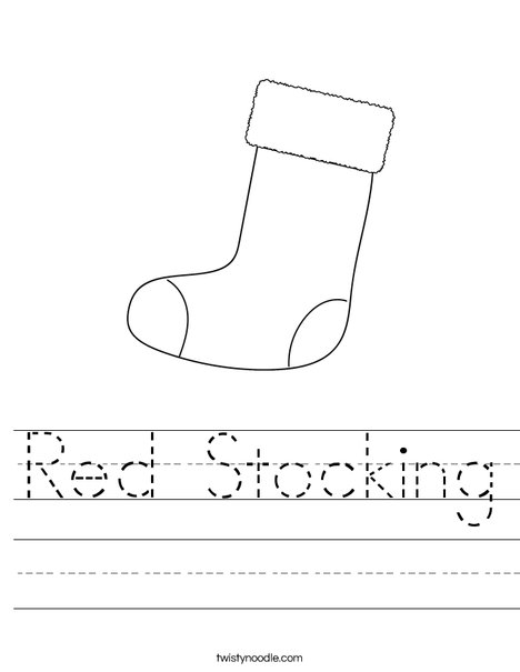 Christmas Stocking Worksheet