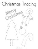 Christmas Tracing Coloring Page
