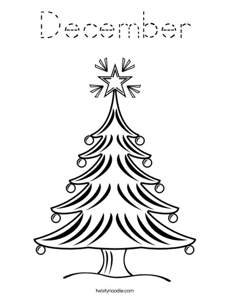 Christmas Tree 2 Coloring Page