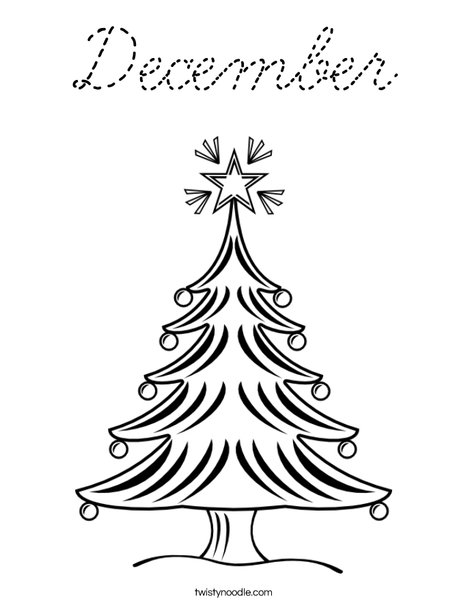 Christmas Tree 2 Coloring Page