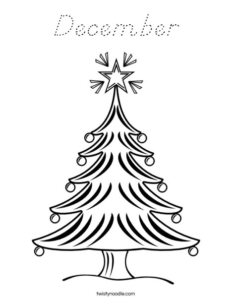 Christmas Tree 2 Coloring Page