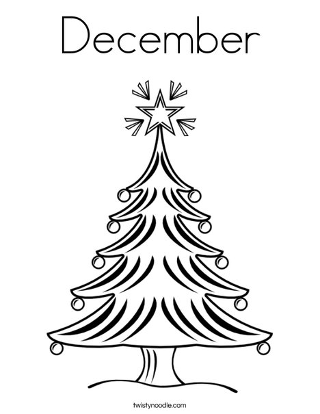 Christmas Tree 2 Coloring Page