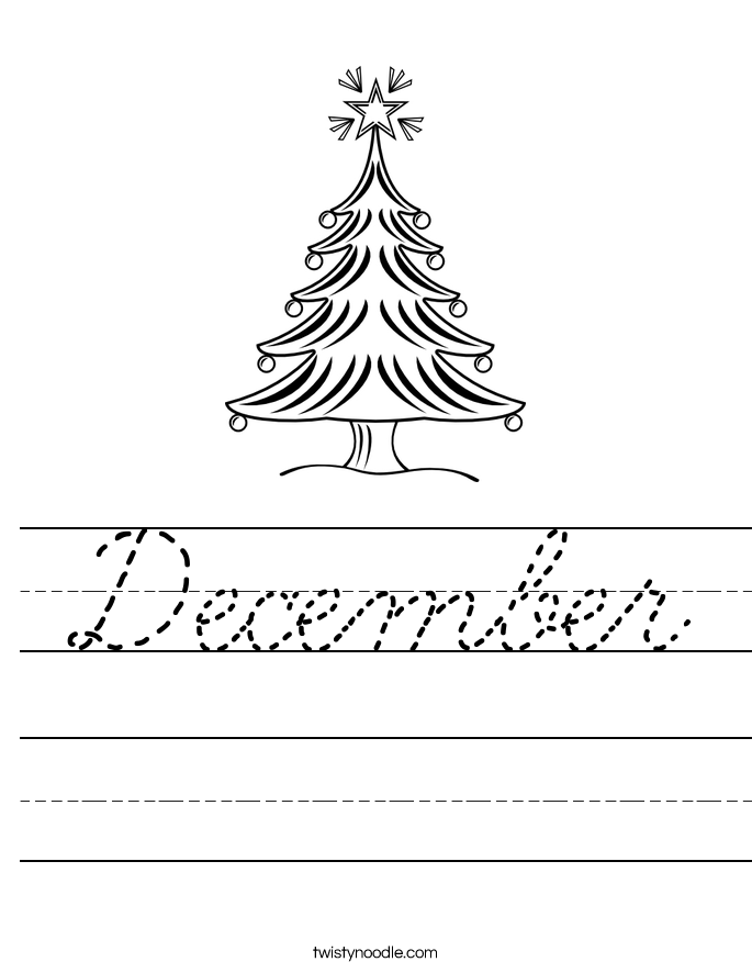 December Worksheet