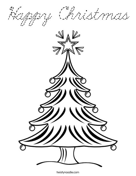 Christmas Tree 2 Coloring Page