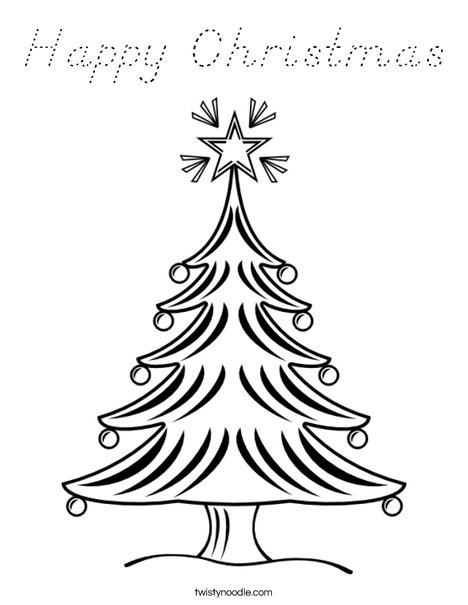 Christmas Tree 2 Coloring Page