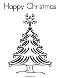 Happy Christmas Coloring Page