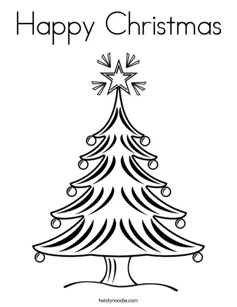 Christmas Tree 2 Coloring Page
