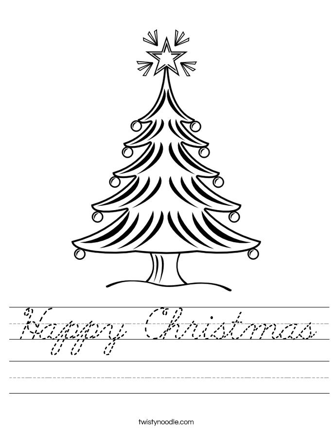 Happy Christmas Worksheet