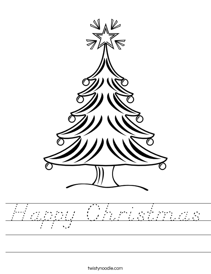 Happy Christmas Worksheet