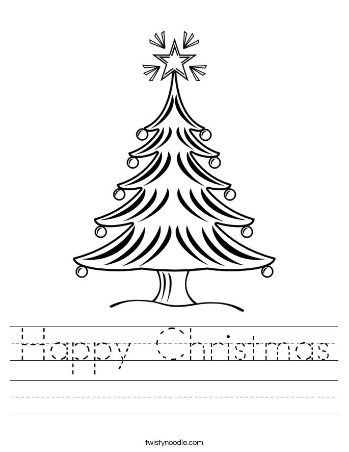 Happy Christmas Worksheet