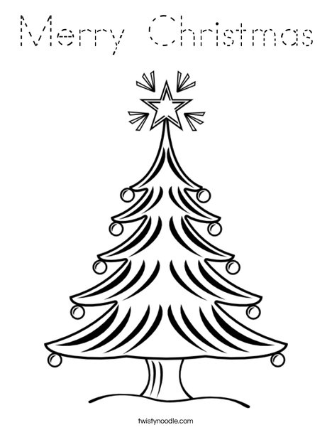 Christmas Tree 2 Coloring Page