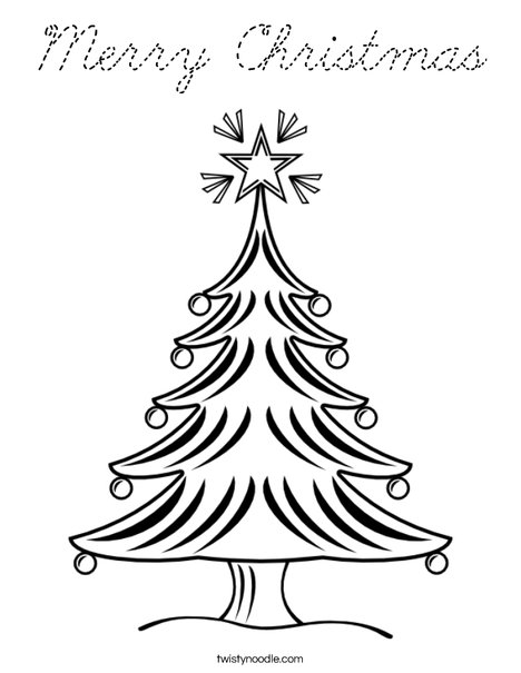 Christmas Tree 2 Coloring Page
