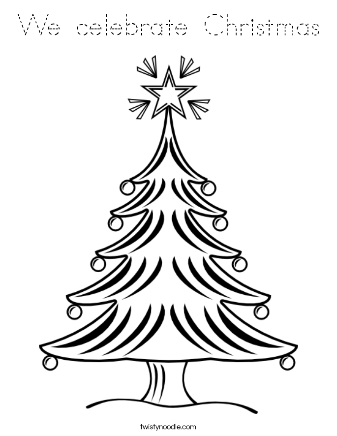 We celebrate Christmas Coloring Page