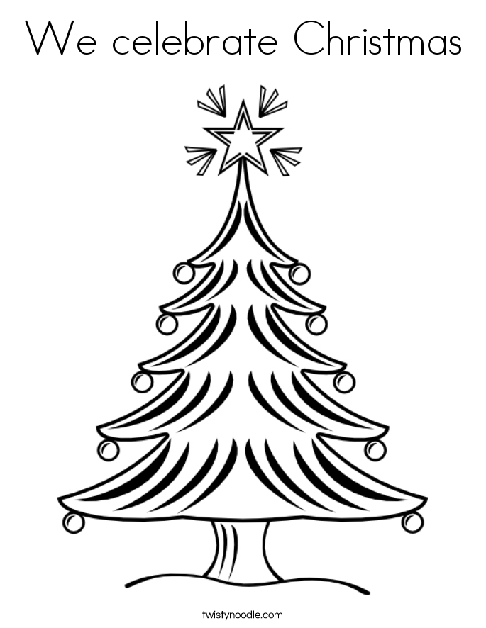 We celebrate Christmas Coloring Page