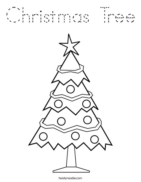 Christmas Tree 3 Coloring Page