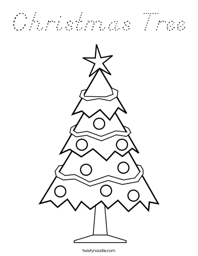Christmas Tree Coloring Page