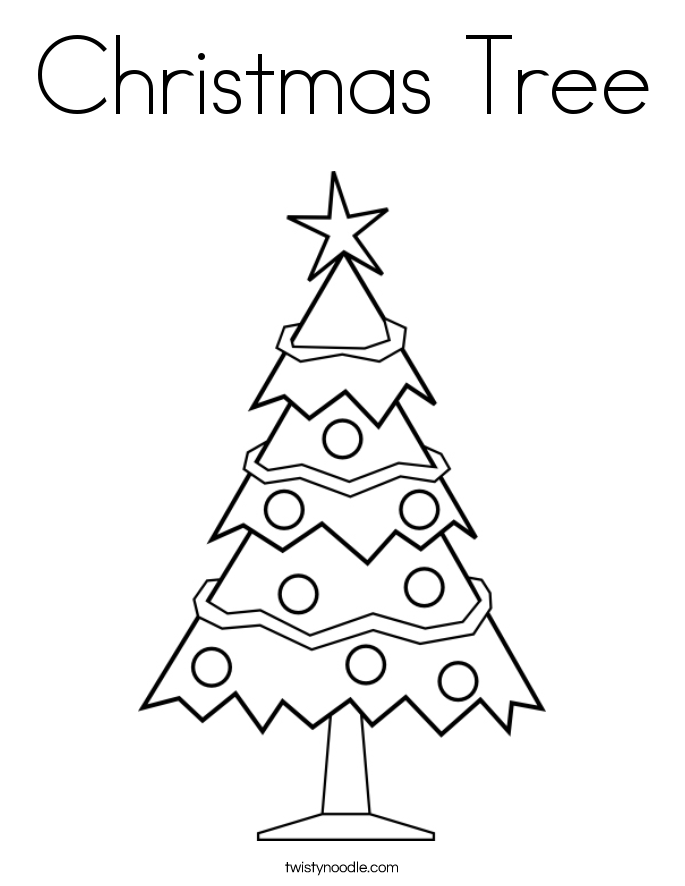 Christmas Tree Coloring Page