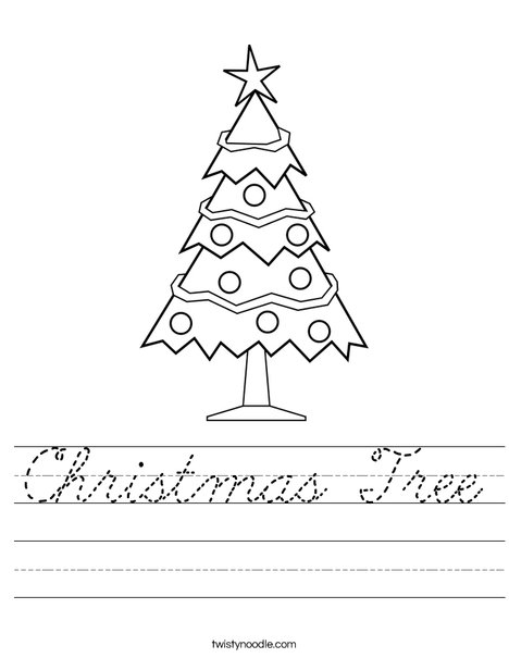 Christmas Tree 3 Worksheet
