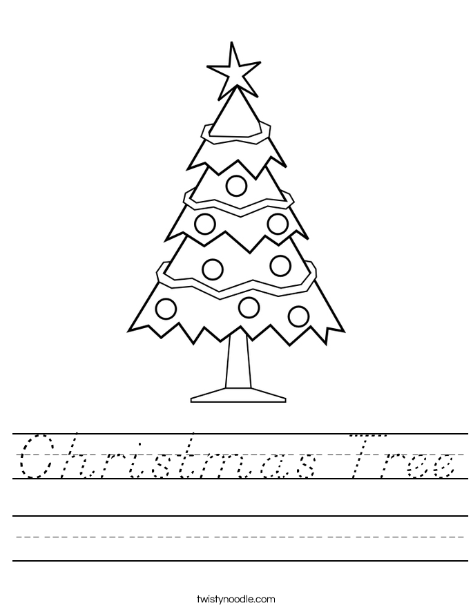 Christmas Tree Worksheet