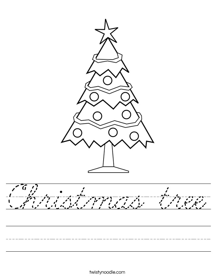 Christmas tree Worksheet