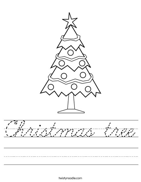 Christmas Tree 3 Worksheet