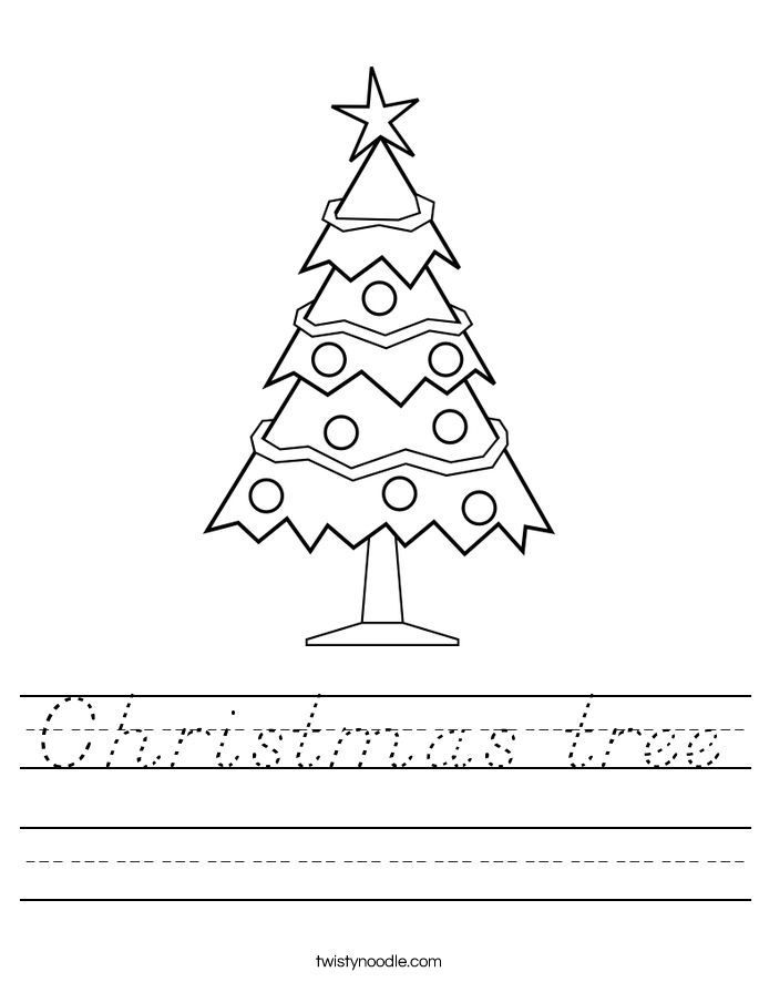 Christmas tree Worksheet