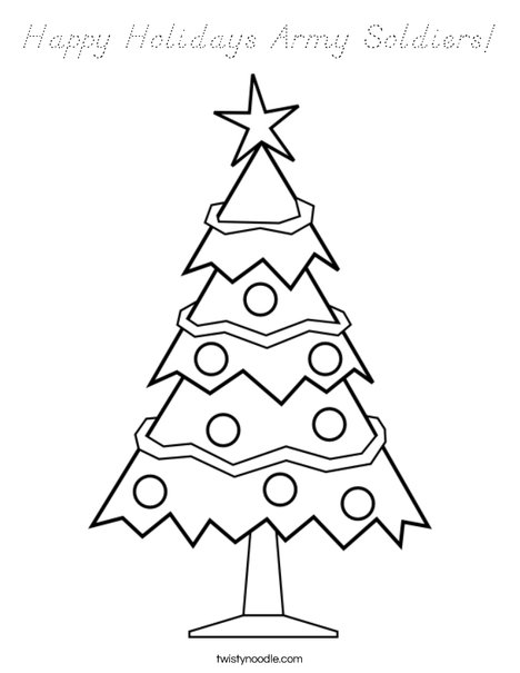 Christmas Tree 3 Coloring Page