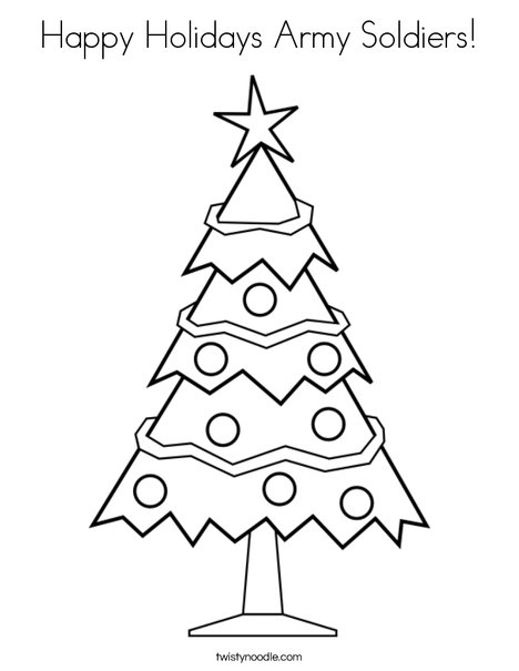 Christmas Tree 3 Coloring Page