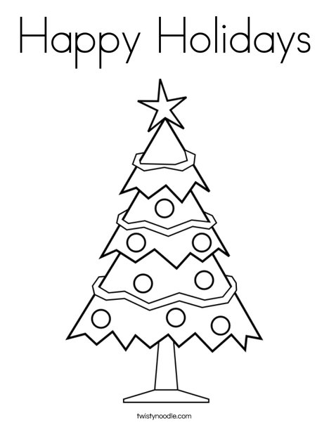 happy holidays coloring pages