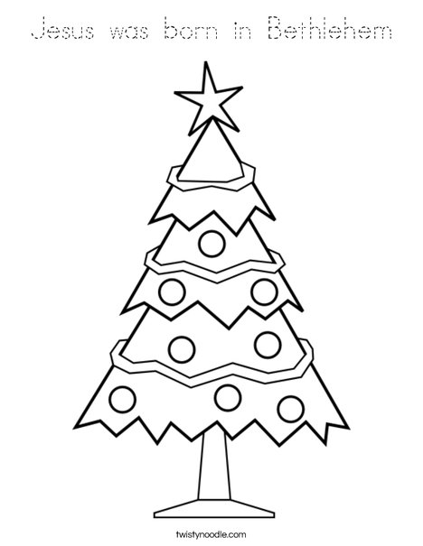 Christmas Tree 3 Coloring Page