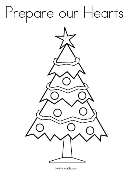 Christmas Tree 3 Coloring Page
