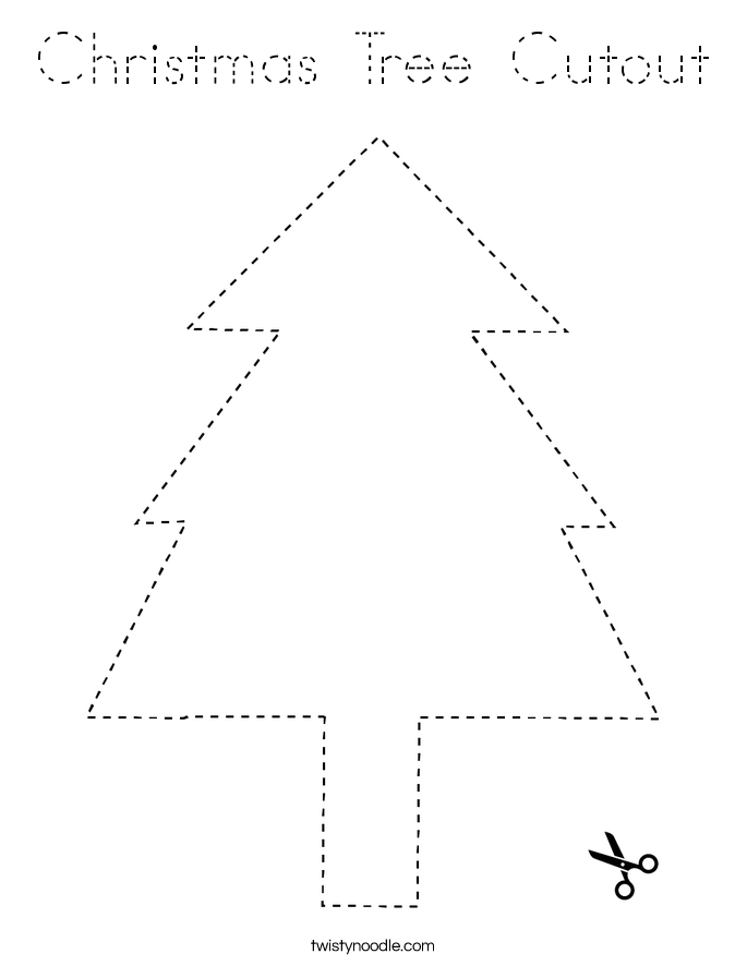 Christmas Tree Cutout Coloring Page