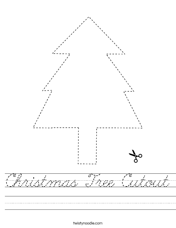 Christmas Tree Cutout Worksheet