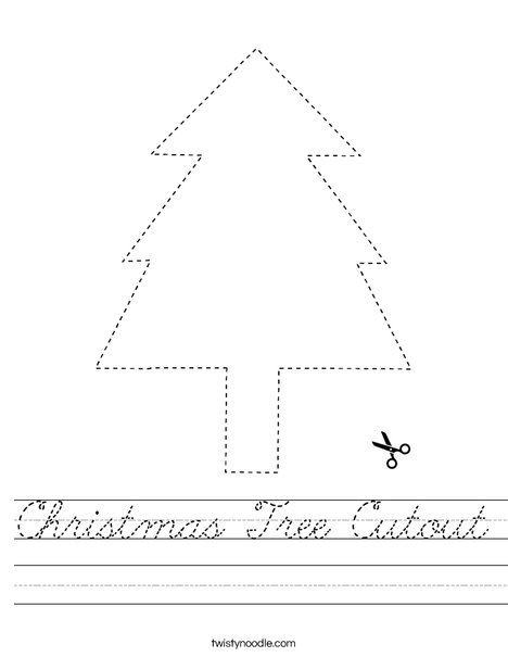 Christmas Tree Cutout  Worksheet