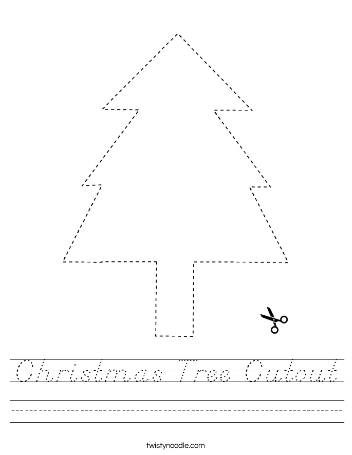 Christmas Tree Cutout Worksheet