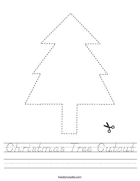 Christmas Tree Cutout  Worksheet
