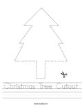 Christmas Tree Cutout Worksheet