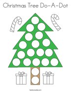 Christmas Tree Do-A-Dot Coloring Page