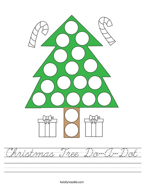Christmas Tree Do-A-Dot Worksheet